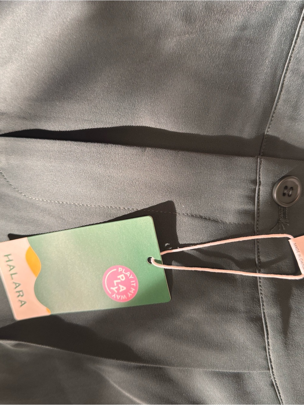 HALARA Forest Green High-Rise Straight Leg Suit Pants - Picture 9 of 9